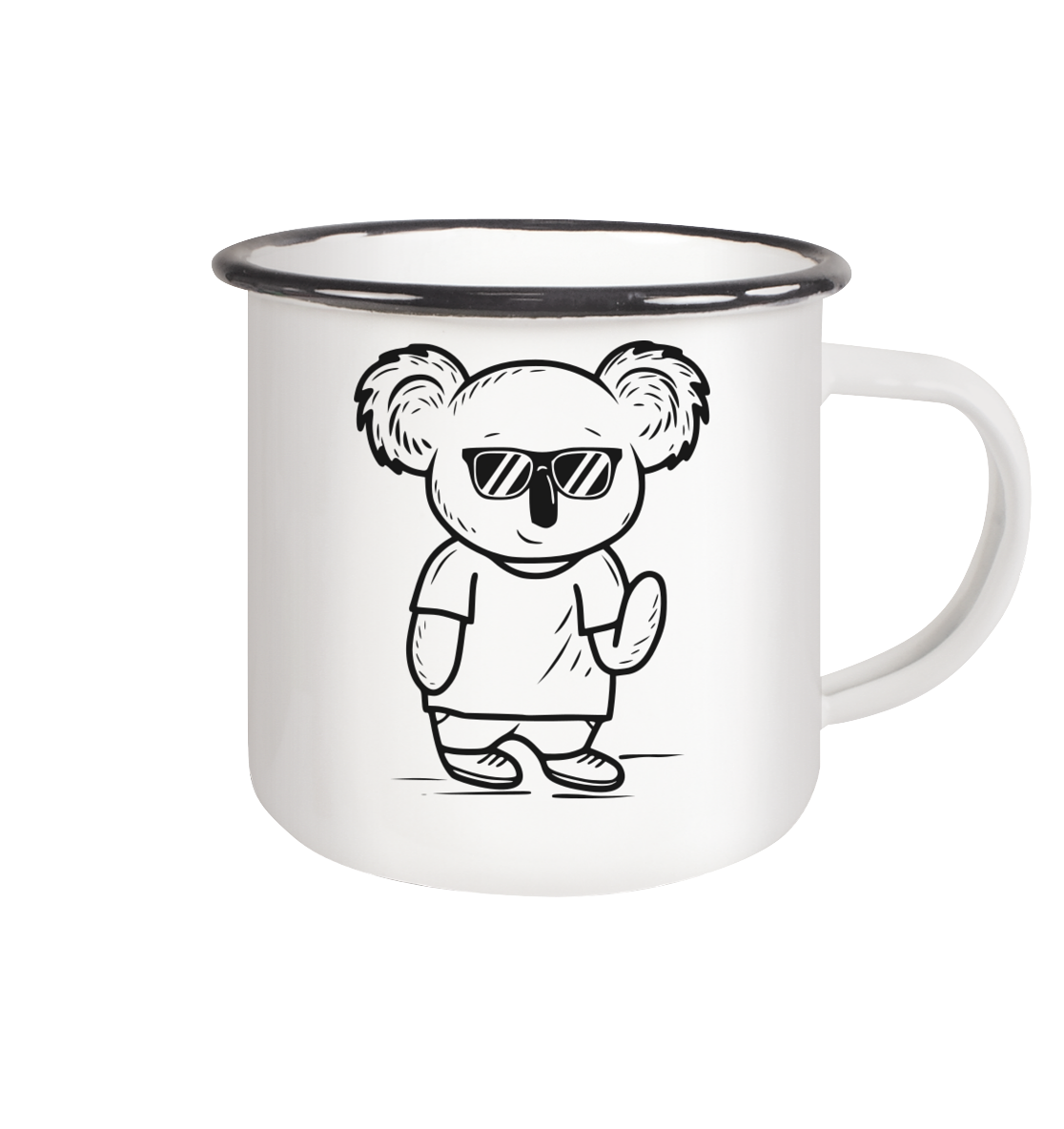 Koala Boy - Emaille Tasse (Black)