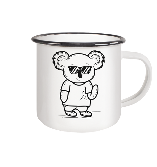 Koala Boy - Emaille Tasse (Black)