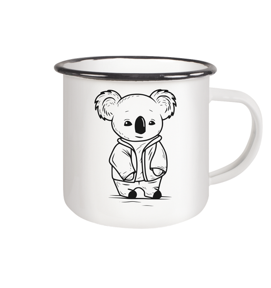 Koala Dad - Emaille Tasse (Black)